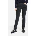 Reduzierte Schwarze Unifarbene Gerry Weber Slim Fit Jeans mit Reißverschluss aus Baumwolle für Damen Größe M 