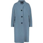 Blaue Unifarbene Gerry Weber Stehkragen Wollmäntel mit Reißverschluss aus Wolle für Damen Größe M für den für den Herbst 