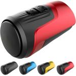 1 Stück elektrische Fahrradhupe, 100–125 dB, elektronische Fahrradklingel, 4 Soundmodi mit wiederaufladbarem USB-Akku, hohe Lautstärke, diebstahlsicheres Silikon, wasserdichte Fahrradhupe (rot)