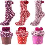 Reduzierte Thermo-Socken mit Cupcake-Motiv aus PU Handwäsche für Damen 