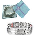 Reduzierte Silberne Magnetarmbänder poliert aus Titan für Herren 