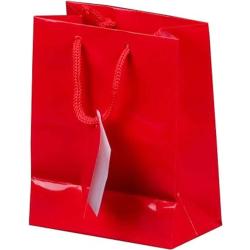 Geschenktüte in Rot Hochglanz 180 x 100 x 227 mm