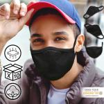 Schwarze Atmungsaktive Jago Stoffmasken aus Baumwolle enganliegend für Herren 10-teilig 