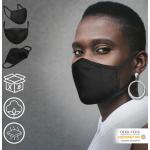 Schwarze Atmungsaktive Jago Stoffmasken aus Baumwolle enganliegend für Herren 8-teilig 