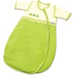 Gesslein 773022 Bubou Babyschlafsack mit abnehmbaren Ärmeln: Temperaturregulierender Ganzjahreschlafsack für Baby/Kinder Größe 110 cm, Grün mit Eulen