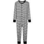 Weiße Gestreifte Langärmelige Pyjamas lang mit Reißverschluss mit Kapuze für Herren Größe 3 XL 2-teilig Weihnachten für den für den Winter 