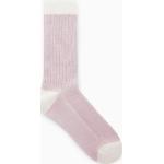 Fliederfarbene Gestreifte COS Bio Ballerina-Socken aus Polyamid für Damen Größe 37 