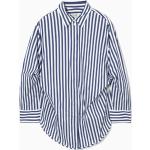 Blaue Gestreifte Maritime COS Streifenhemden aus Baumwollmischung für Damen Größe XS 