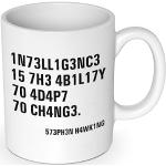 getDigital Intelligence Stephen Hawking Zitat Kaffeebecher - Lustige Büro Tasse Becher für Geeks & Nerds - Keramik 300 ml