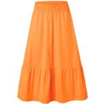 Reduzierte Orange TCHIBO Bio Midi Nachhaltige Midiröcke Gesmokte aus Baumwolle für Damen Größe M 