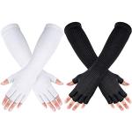 Reduzierte Schwarze Fingerlose Handschuhe & Halbfinger-Handschuhe für Damen Einheitsgröße für den für den Winter 