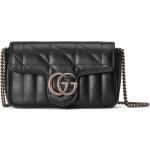 Schwarze Gucci Marmont Lederhandtaschen für Damen 