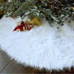 Reduzierte Weiße Weihnachtsbaumdecken aus Kunstfell Handwäsche 