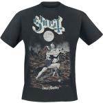 Schwarze Ghost Rundhals-Ausschnitt T-Shirts für Herren Größe 4 XL für Festivals 