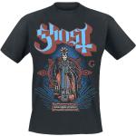 Schwarze Ghost Rundhals-Ausschnitt T-Shirts für Herren Größe XXL für Festivals 
