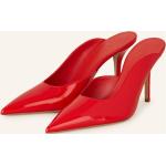 Rote Lack-Optik Gia Borghini Spitze Mules aus Leder für Damen Größe 36 