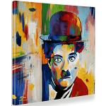 Moderne Giallobus Charlie Chaplin Leinwandbilder 50x50 