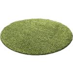 Grüne Unifarbene Runde Runde Hochflorteppiche 160 cm aus Polypropylen schmutzabweisend 