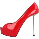 Rote High Heels & Stiletto-Pumps in Normalweite für Damen Größe 42 mit Absatzhöhe über 9cm 
