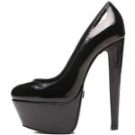 Schwarze Giaro Runde High Heels & Stiletto-Pumps aus PU für Damen Größe 43 