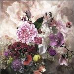Barocke Pure Living Blumenbilder 100x100 