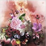 Retro Pure Living Blumenbilder aus Glas 100x100 