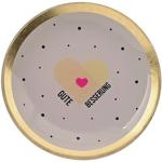 Gift Company Love Plates Glasteller S Gute Besserung rund rosa