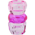 Pinke 10 cm Gift Company Teelichthalter aus Kristall 