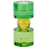 Grüne 15 cm Gift Company Runde Teelichthalter aus Kristall 