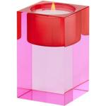 Gift Company Sari Kristallglas Teelichthalter S (H7 7cm) rosa/rot gs