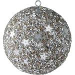 Gift Company Weihnachtskugel Opium 10 cm Sterne Perlen Pailletten silber