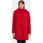 Reduzierte Rote Unifarbene Gil Bret Mini Kapuzenmäntel aus Wolle mit Kapuze für Damen Größe L 