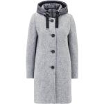 Graue Melierte Gil Bret Kapuzenmäntel aus Wolle mit Kapuze für Damen Größe M für den für den Winter 