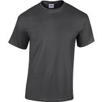 Anthrazitfarbene Gildan T-Shirts aus Baumwolle für Herren Größe XL 