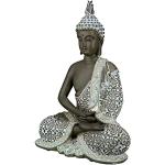 Dunkelbraune Asiatische Gilde Buddha Figuren aus Kunstharz 