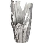 GILDE Dekovase Vase Coralifero, (1 St.), extravagante Form, Aluminium, silberfarbene Struktur im Antik-Finish silberfarben Blumenvasen Pflanzgefäße Wohnaccessoires