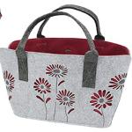 Graue Gilde Einkaufstaschen & Shopping Bags mit Blumenmotiv aus Filz 