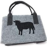 Hellgraue Gilde Einkaufstaschen & Shopping Bags mit Tiermotiv aus Filz für Damen 