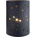 Reduzierte Graue Sterne Gilde Tischlampen & Tischleuchten aus Porzellan E14 