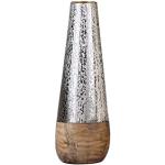 Reduzierte Champagnerfarbene Gilde Vasen & Blumenvasen gebürstet aus Metall 
