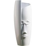 Weiße 30 cm Gilde Vision Runde Pflanzkübel & Blumentöpfe 30 cm aus Kunstharz Outdoor 