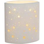 Reduzierte Weiße Sterne Gilde Tischlampen & Tischleuchten aus Porzellan E14 