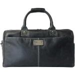 Schwarze Vintage Reisetaschen mit Reißverschluss aus Glattleder 
