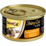 24 x GimCat ShinyCat in Jelly - 70 g - Thunfisch mit Hühnchen