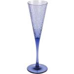 Marineblaue Gimex Runde Champagnergläser gehämmert aus Glas 