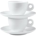 Weiße Gimex Espresso-Sets aus Melamin lebensmittelecht 2-teilig 