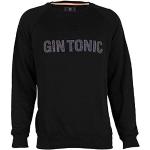 Schwarze Gin Tonic Herrensweatshirts maschinenwaschbar Größe M 