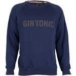 Marineblaue Gin Tonic Herrensweatshirts maschinenwaschbar Größe M 