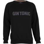 Schwarze Casual Gin Tonic Rundhals-Ausschnitt Herrensweatshirts 