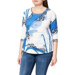 Offwhitefarbene Oversize 3/4-ärmelige Gina Laura Nachhaltige Rundhals-Ausschnitt T-Shirts für Damen Größe L 